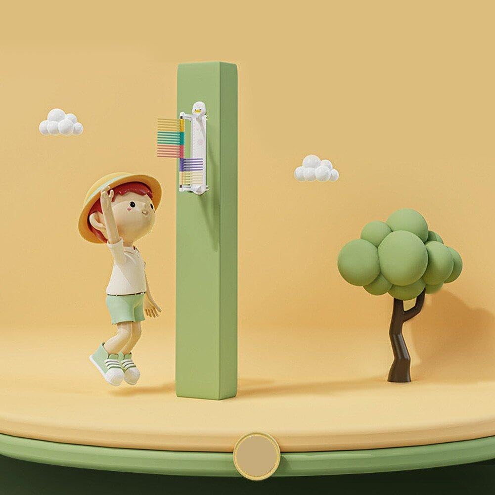 Probador De Salto Vertical para Niños, Entrenador De Salto Vertical Montado En La Pared con Dibujo De Pato, Dispositivo De Medición De Salto para Niños, para El Hogar Y El Jardín De Infantes