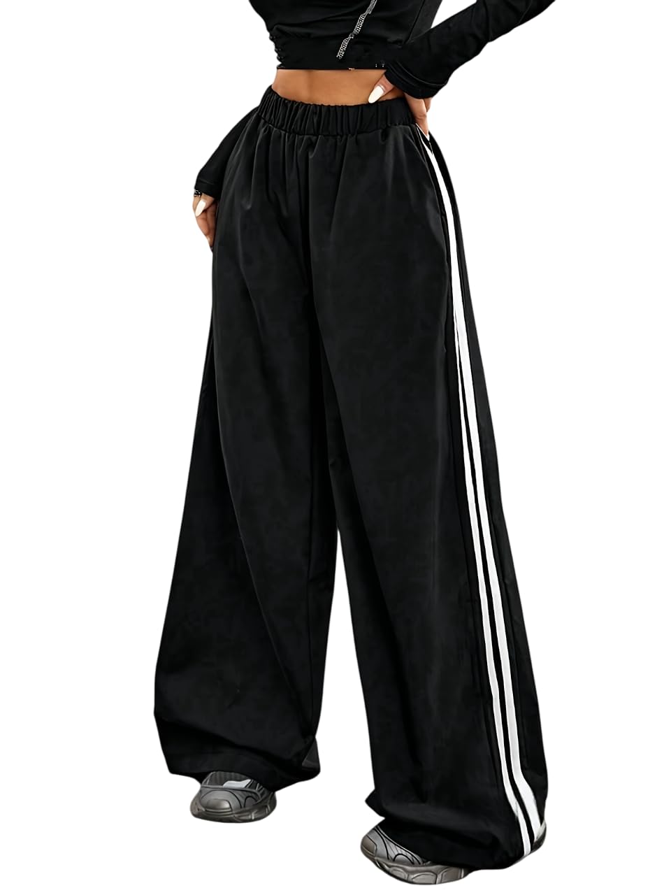 progeny Women's Wide Leg Drawstring Relaxed Fit Trouser-picture-54