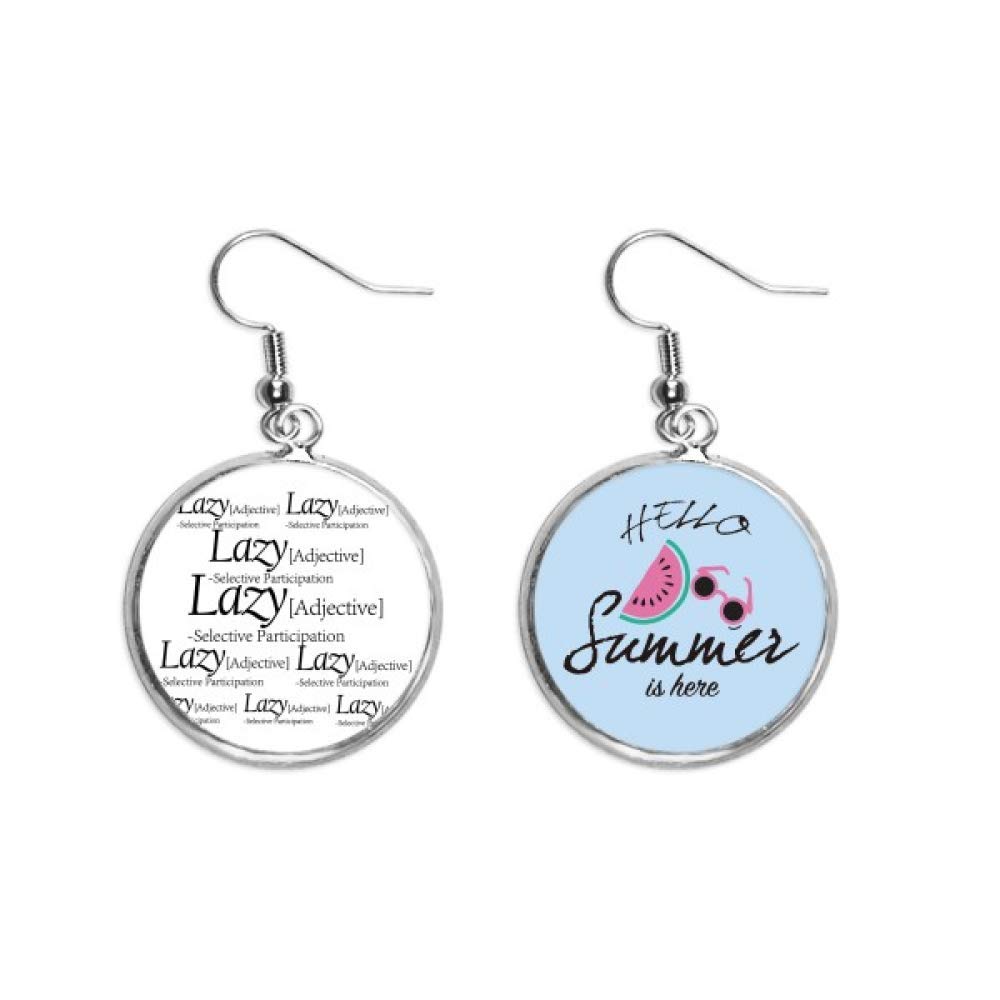 Pendientes de sandía y perezoso gracioso: moda de verano para lóbulo 5