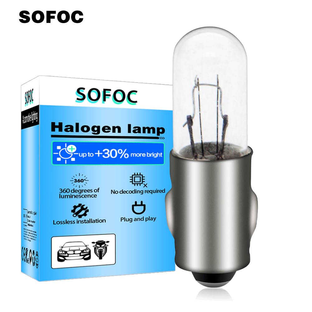 Biqing 10PCS Lampadine LED BA7S Bianco,T6.5 12V LED Per Interno Cruscotto Luce Pannello Cruscotto Lampadina Luce Di Posizione Indicatore - Foto 9