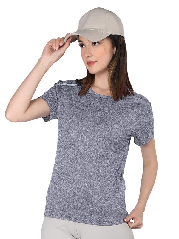Image of CHKOKKO Gym Tshirt for Women Workout Dry Fit t Shirt Sports Tshirt Lightweight Round Neck Breathable Half Sleeve Activewear Running Yoga Tops for Woman