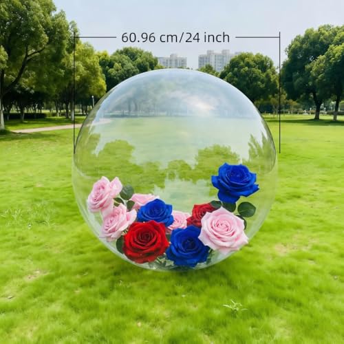Image of 25 Pack Bobo Balloons, 24 Inch Clear Bobo Balloons, DIY Transparent Bubble Balloon for Wedding, Christmas, Birthday Party Decoration