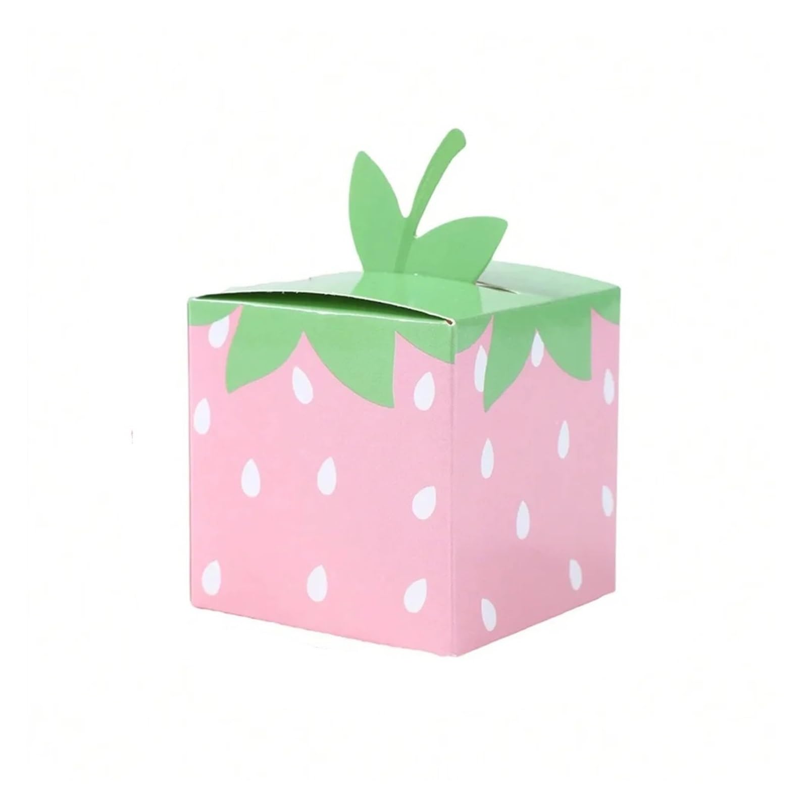 12/24PCS Sweet Fruit Strawberry Theme Paper Cookie Candy Box Gift Packing Boxes For Birthday Wedding Party Deco per Feste e Vacanze(Pink,24pcs)