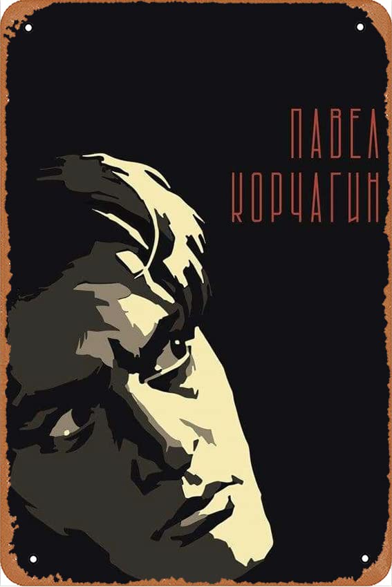 Pavel Korchagin Film Retro Poster Metal Tin Sign Ranch Garage Kitchen Wall Home Decor Farm Club Painting 8x12 Inch