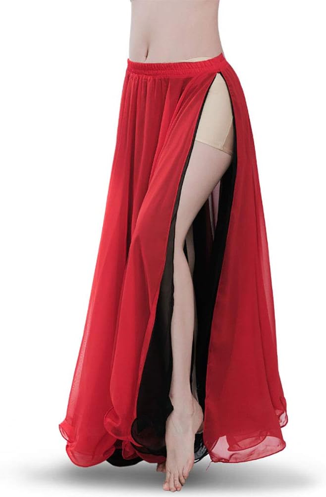 ROYAL SMEELA Chiffon Fairy Belly Dance Skirt Women Belly Dancing Costume Tribal Belly Dance Dress High Split, 10 Colors - Image 2