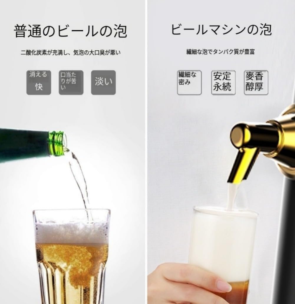 Amazon｜グリーンハウス スタンドビールサーバー 家庭用 乾電池 ビア