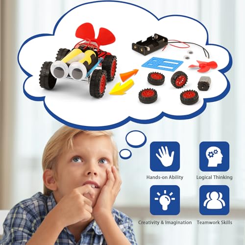 STEM Science Kits for Kids, 5 Set Wind Powered Car for Boy Toys Bulk Gifts - Image 3