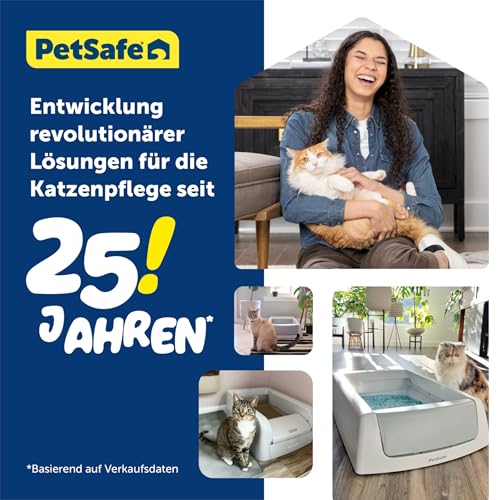 PetSafe ScoopFree Ersatzschale mit Blauem Kristall Katzenstreu - Geruchskontrolle, Staubfrei, Auslaufschutz - 3er-Pack