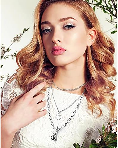 6-9 PCS Chain Necklace Egirl Males Male Emo Goth Chains Assertion Lock Key 1-4 Layered Pendants Necklace for Girls Teen Ladies Boys Eboy Lengthy Multilayer Chains Punk Choker Silver and Gold Set 5 51obU7P+nAS. AC