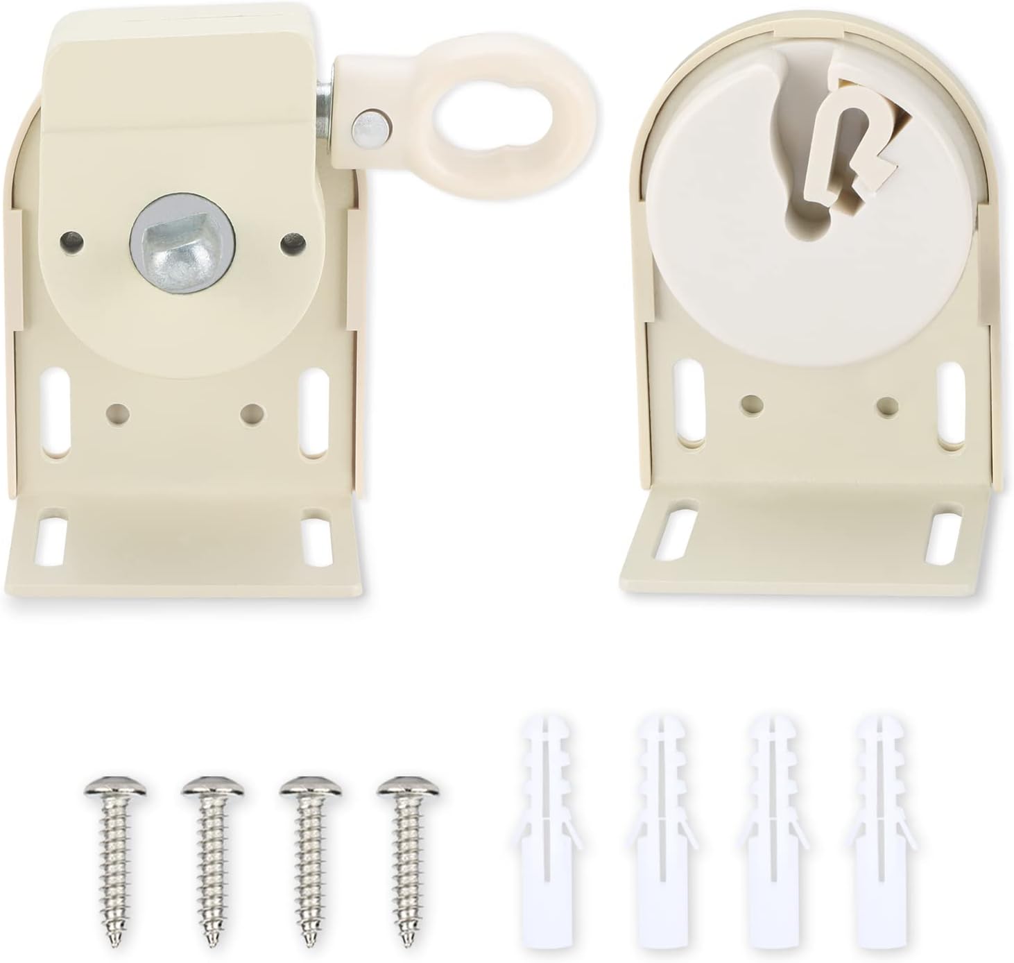 Shade Replacement Parts,Cordless Crank Kit,Roller Shade Mounting Brackets,for Coolaroo Exterior Sun Shades, Outdoor Blinds(Sand,1 Pair)