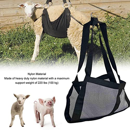 Zerodis Écharpe de Pesage pour Animaux Sac de Pesée en Nylon Haute Résistance 34x58cm Capacité 100kg pour Veaux Agneaux Chèvres Alpagas Chiens