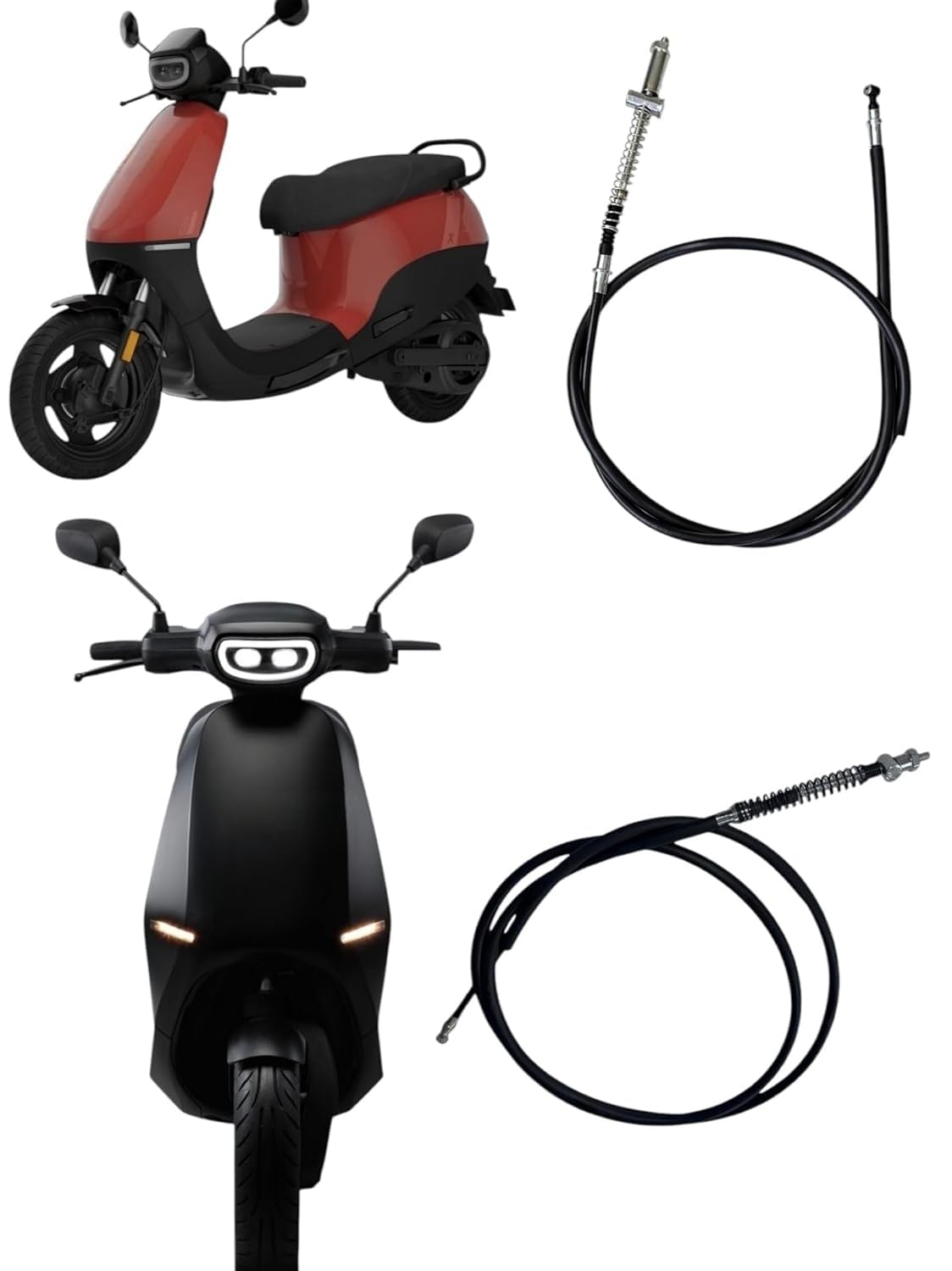 Rock World Ola Electric Scooter Front & Rear Brake Cable Set compatible with Ola S1 / S1 Pro, Heavy Duty Wire Kit, Pack of 2 (FRONT & REAR)-image-30