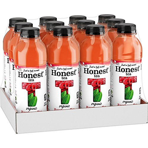 Honest Tea Organic Fair Trade Raspberry Tea Gluten Free, 16.9 Fl. Oz, 12 Pack