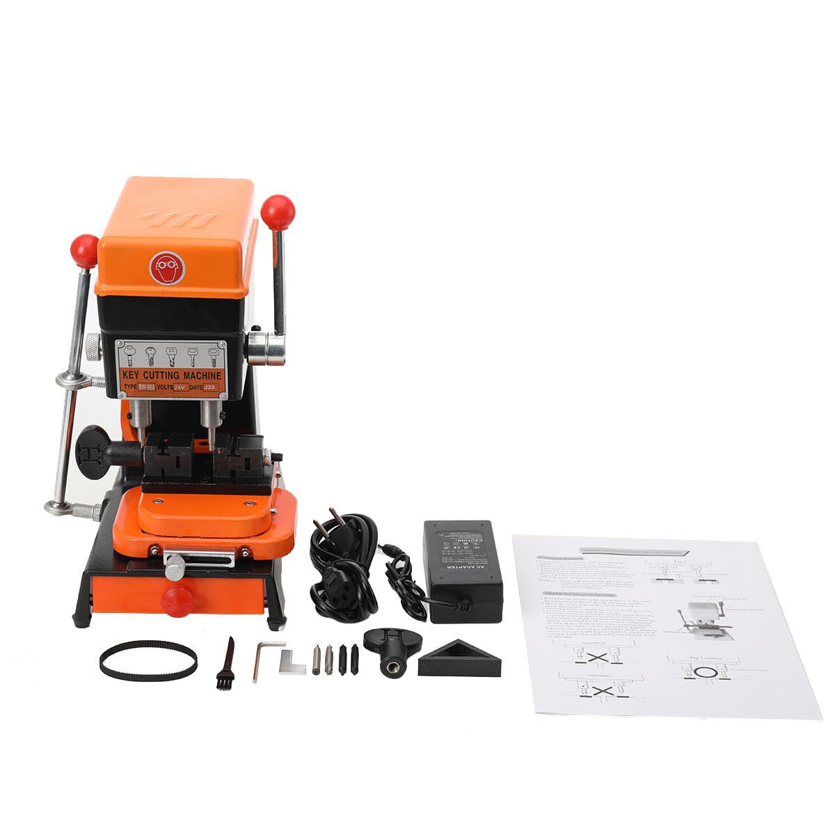Schlüsselkopiermaschine, 150W Professionelle Autoschlüssel-Schlüsselkopier-Vervielfältigungsmaschine AC 24V, DC 110V-220V Schlüsseln Bauschlosserwerkzeugen, 8000 r/min