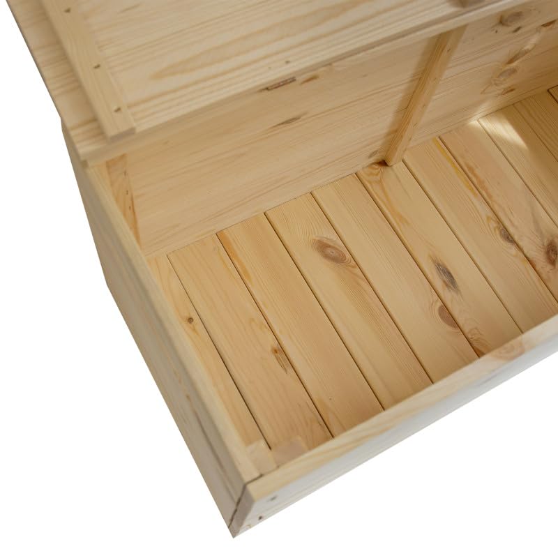 4iQ PINEBOX Kleine Holzkiste 75x33x35 cm – 88L, Aufbewahrungsbox aus Holz