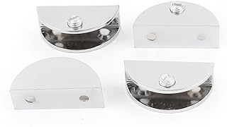 Aexit 4 Pcs Fall Protection Stainless Steel Shelf Clip Support Brackets for 11mm Safety Clips Thickness Glass