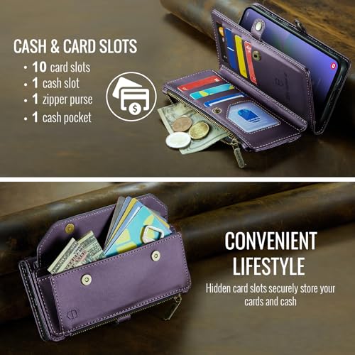 Strapurs for Samsung Galaxy A36 5G - Zipper Strap Wallet Case, Purple by Strapurs - Used condition - Image 5
