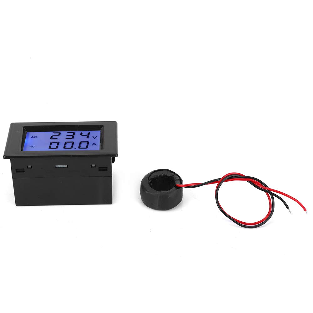 Dual Display Voltage Current Meter, 80-300V 200-450V for AC Voltage, 0.1-100A with Current Transformer