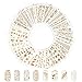 Jubaopen 40Hojas Pegatinas Uñas Calcomanías Uñas Agua Pegatinas Uñas Decorativas pegatinas uñas Adhesivas Pegatinas Uñas Estrellas Pegatinas Uñas Doradas Misterioso para Mujeres (6.2 * 5.2cm, Dorada)