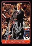 Jim Calhoun autographed basketball card (University of Connecticut Huskies UCONN Coach NCAA) 2006 Topps Bowman #113 Silver - Autographed College Cards