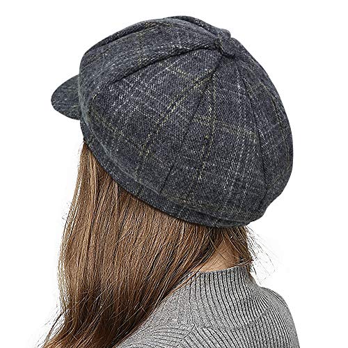 Panpacsight Women's Newsboy Hats Fall Wool Cabbie Beret Tweed Girls Paperboy Cap #TOP2
