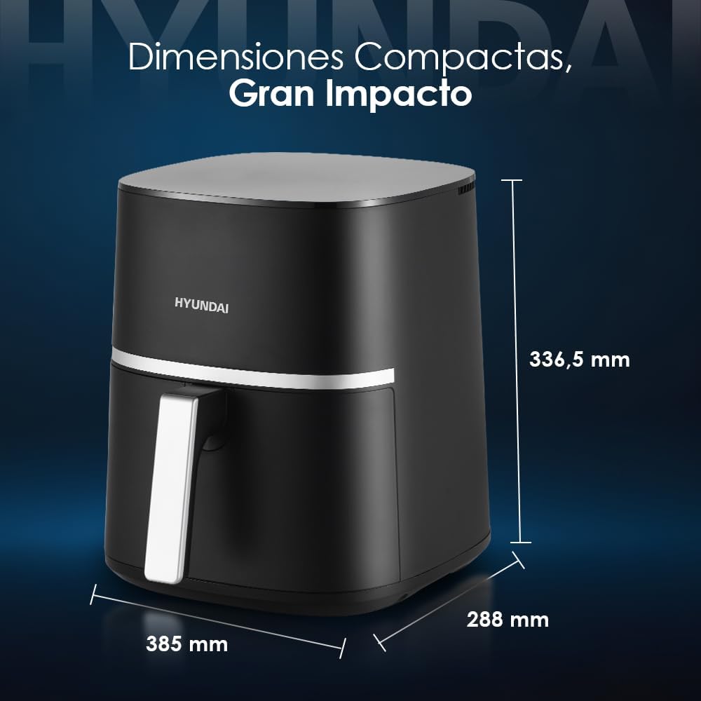 هيونداي مقلاة هوائية HAF7000D بدون زيت، 7 لتر، 1800 واط، 10 بر... - view 7