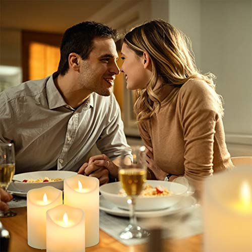 image for Enido Flickering Flameless Candles Waterproof Outdoor Candles Battery 
