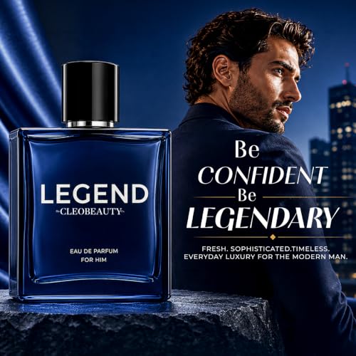 Image of TheCLEOBEAUTYCo LEGEND Eau De Parfum for Men | Long Lasting Luxury Perfume | Fresh Citrus, Aromatic Cardamom & Woody Amber Fragrance | Premium Men's EDP for Office, Party & Daily Wear | 50 ml