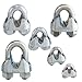 Non-Rust Zinc-Galvanized Steel Malleable Wire Rope Cable Clip Clamp - Choose from 6 Sizes Clip size: 3/8"