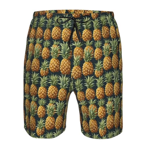 Pineapple Print Stylish Beach Shorts Swim Trunks Lightweight Breathable Summer Outdoor Activities4