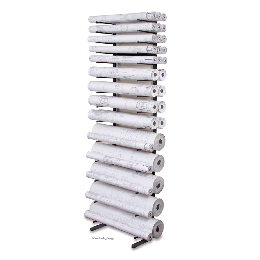 Brookside Design Vis-I-Rack Extra Large Blueprint Storage Rack – Holds 960lbs Of Oversized Drawings And Docs – Heavy Duty Blueprint Storage – VR864