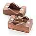 Produktbild Saraphea Ring-Box aus Walnuss-Holz für Verlobungsring | handgemachte kleine Ringschatulle - Rechteck