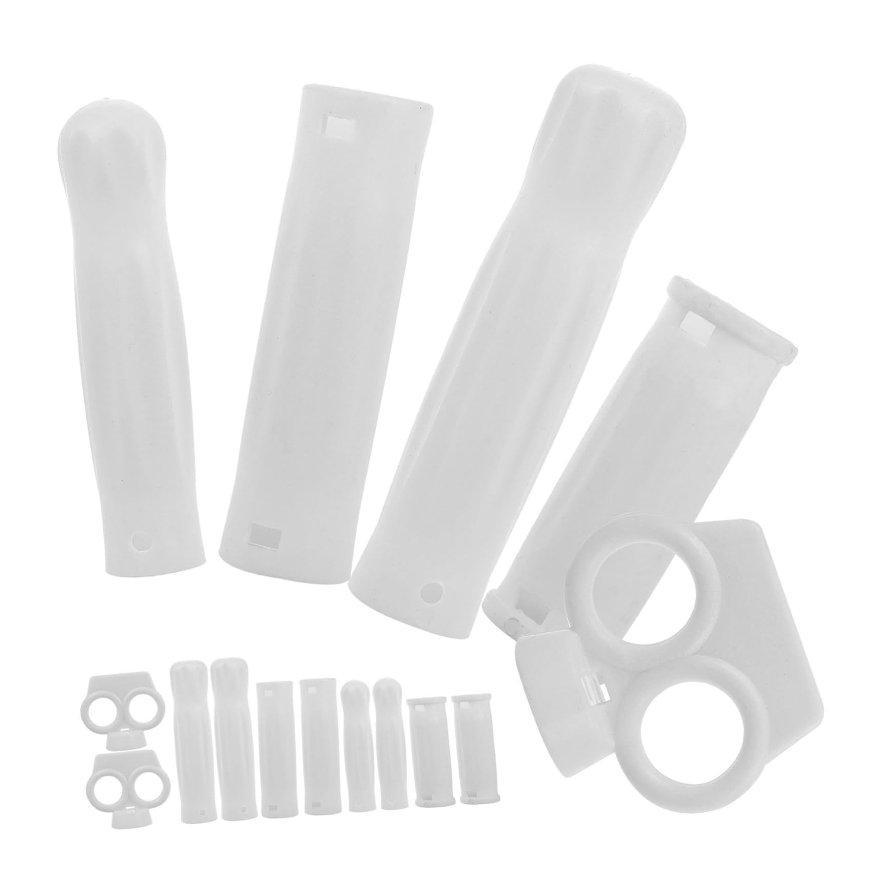 Abaodam Cheerleader Pom Poms Set 25pcs White Plastic Handles Mini for School Parties Sports Games