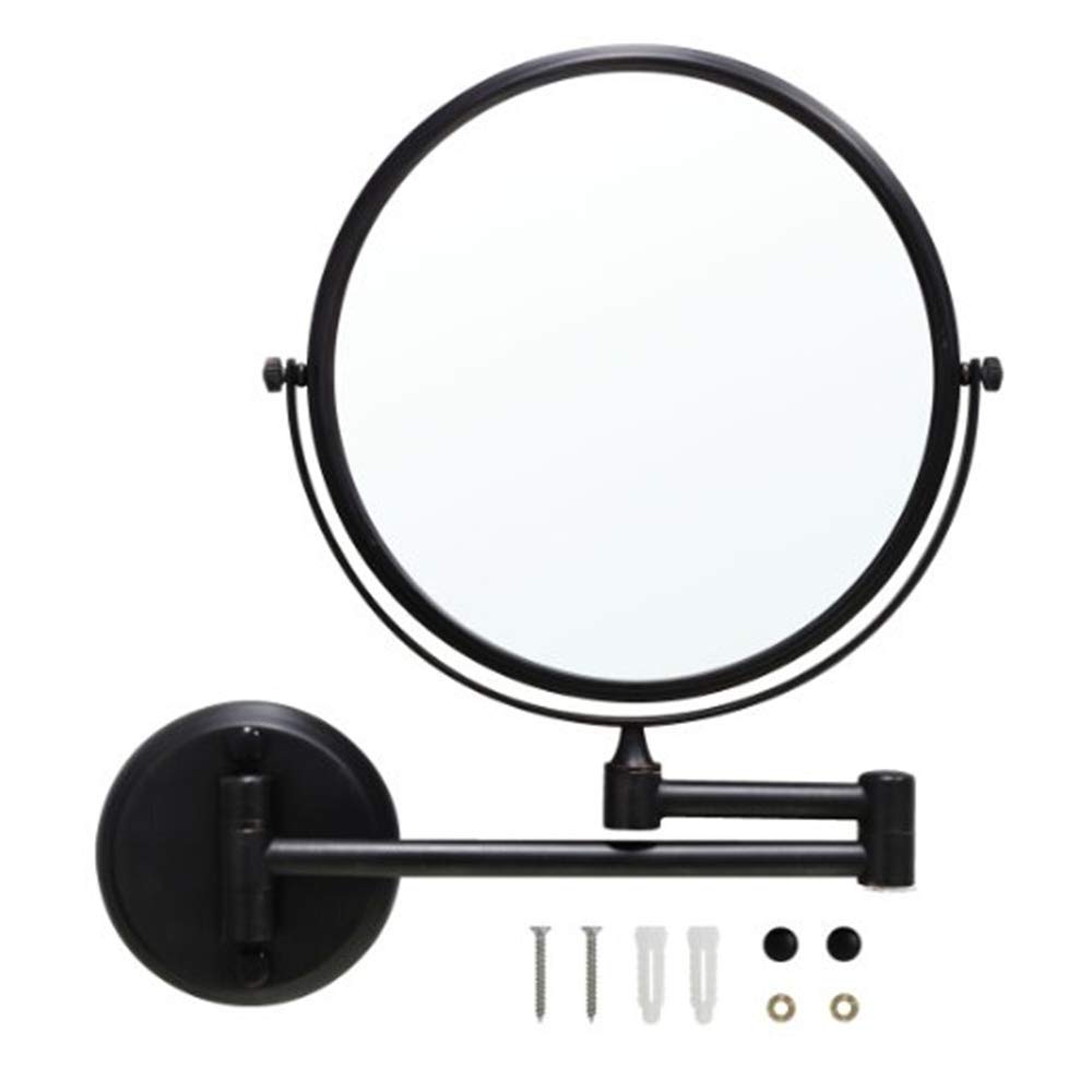 CFGJerWR Wall-mounted cosmetic mirror, 8-Inch Wall Mounted Makeup Mirror - Double-Sided Adjustable Vanity with 5X/7X Magnification