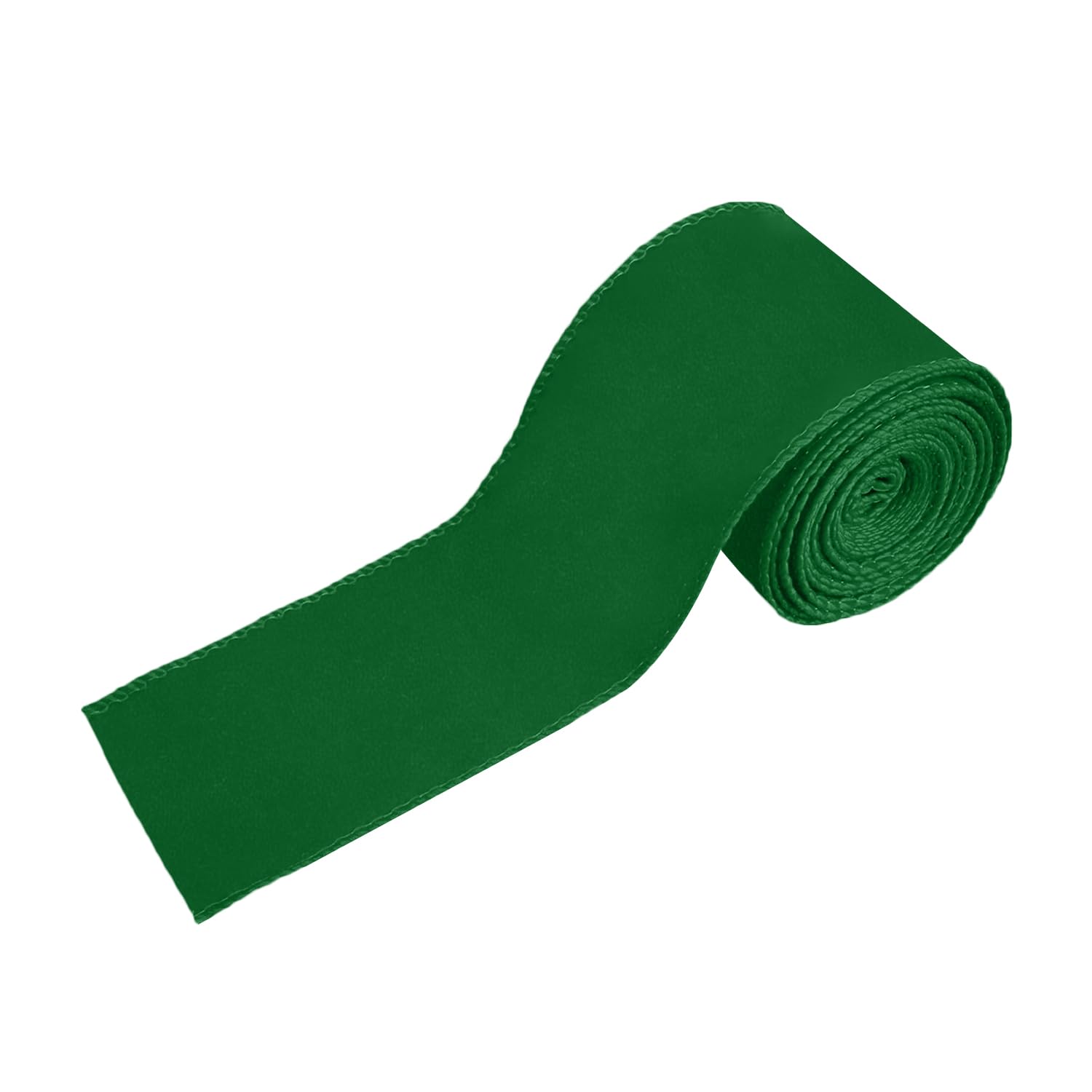 UNVOJL 6.3CM x 6M Christmas Wired Edge Velvet Ribbon Burgundy Red Christmas Velvet Fabric Ribbon (Green)
