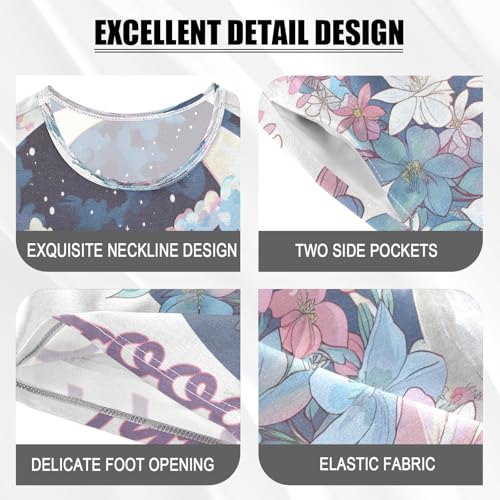 senya Short Sleeve Pajamas Sets Summer Cotton Sleepwear Lovely Rabbit Surrounded by Moon4