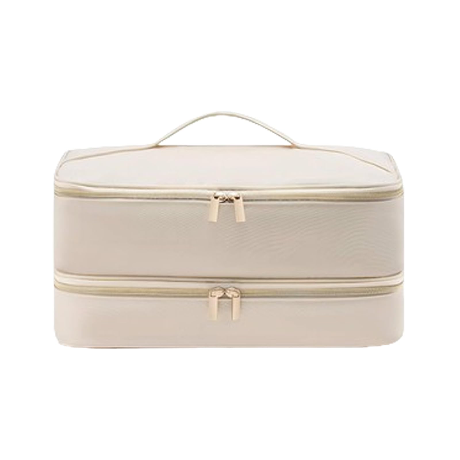 Uqezagpa Gold Portable Double Layer Hair Dryer Storage Bag Dustproof Protector Blow Dryer Organiser Polyester Case With Handle Blow Dryer