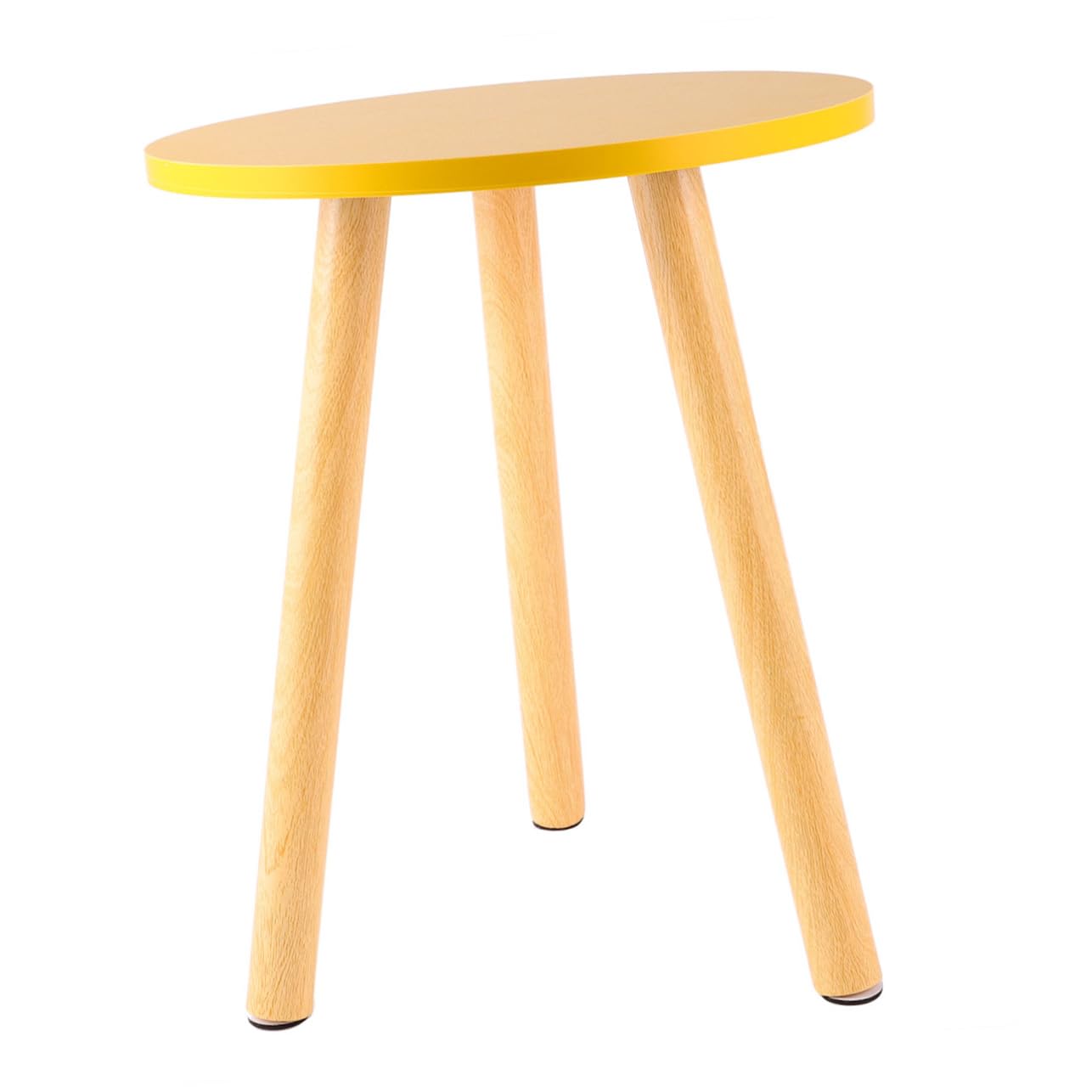 Mikinona Nordic Round Coffee Table Modern Minimalist Tea Table Solid Wood Safe for Living Room