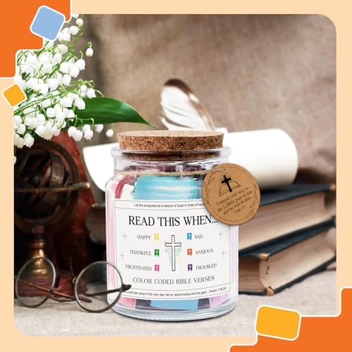 Image of NewEleven Christian Gift For Her, Friends - Confirmation Gifts for Boys, Girls - Inspirational, Birthday Gift From Bestie, Family, Coworker - Bible Verse Jar