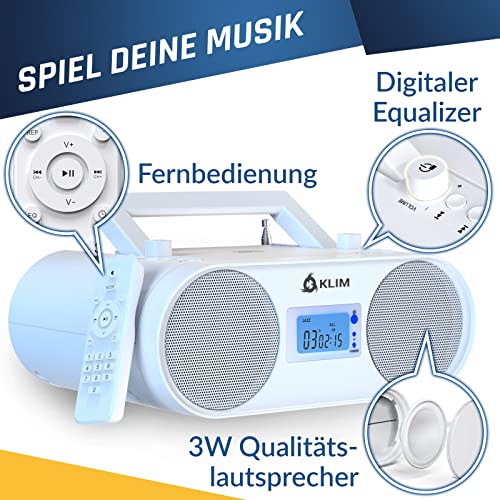 KLIM Boombox B4 Radio mit CD Player - NEU 2023 - AM/FM Radio, MP3, Bluetooth, AUX, USB, CD - CD Player tragbar mit… - Image 7
