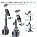 Miracase [2025 Latest Upgraded Cup Holder Tablet Mount for Car, [High-Rise Clamp Arm] Adjustable Long Neck Car Tablet Holder Compatible with iPad, Pro, Air, Mini & All 6.1-12.9