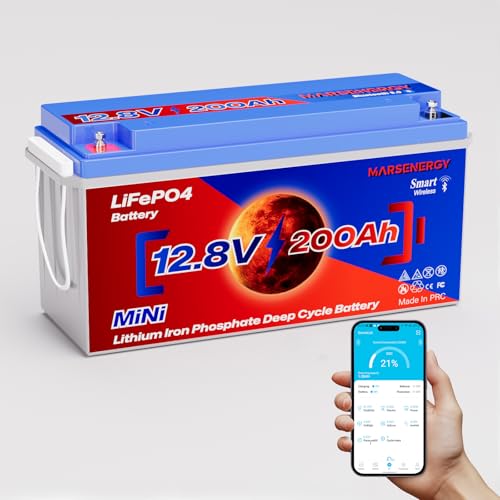 Marsenergy 12V 200Ah LiFePO4 Battery