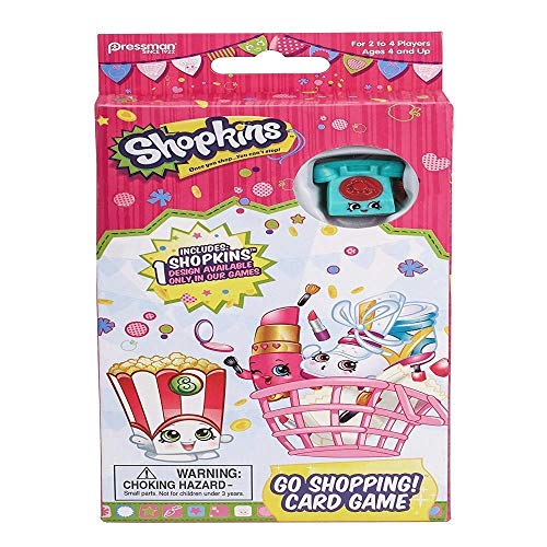 Pressman Toy Shopkins Go Shopping Card Game with Exclusive Shopkins Figure by
