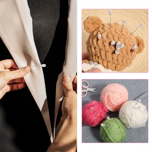 300 Pcs Corsage Bouquet Pins, 2 Styles Diamond & Pearl Head, Flower Pins for Sewing, Flower Pin Crystal Head Corsage Pin for Wedding Bridal Hair Accessories Jewelry Decoration DIY Craft
