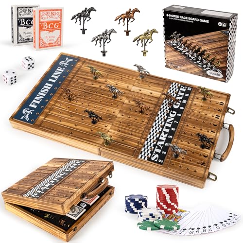 Juego de Mesa Horse Race con Caballos y Accesorios miniatura 1