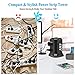 Power Strip Tower Surge Protector BEVA 10ft Flat Plug Desktop Charging Station 9 AC Outlets 4 USB Ports, 900 Joules, Long Extension Cord for Home Office Appliances Smartphones Computer Tablets(Black)
