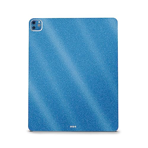 Image of MightySkins Carbon Fiber Skin Compatible with Apple iPad Pro 12.9 inch M2 6th Gen (2022) Full Wrap Kit - Solid Blue | Protective, Durable Textured Carbon Fiber Finish | Easy to Apply | Made in The USA