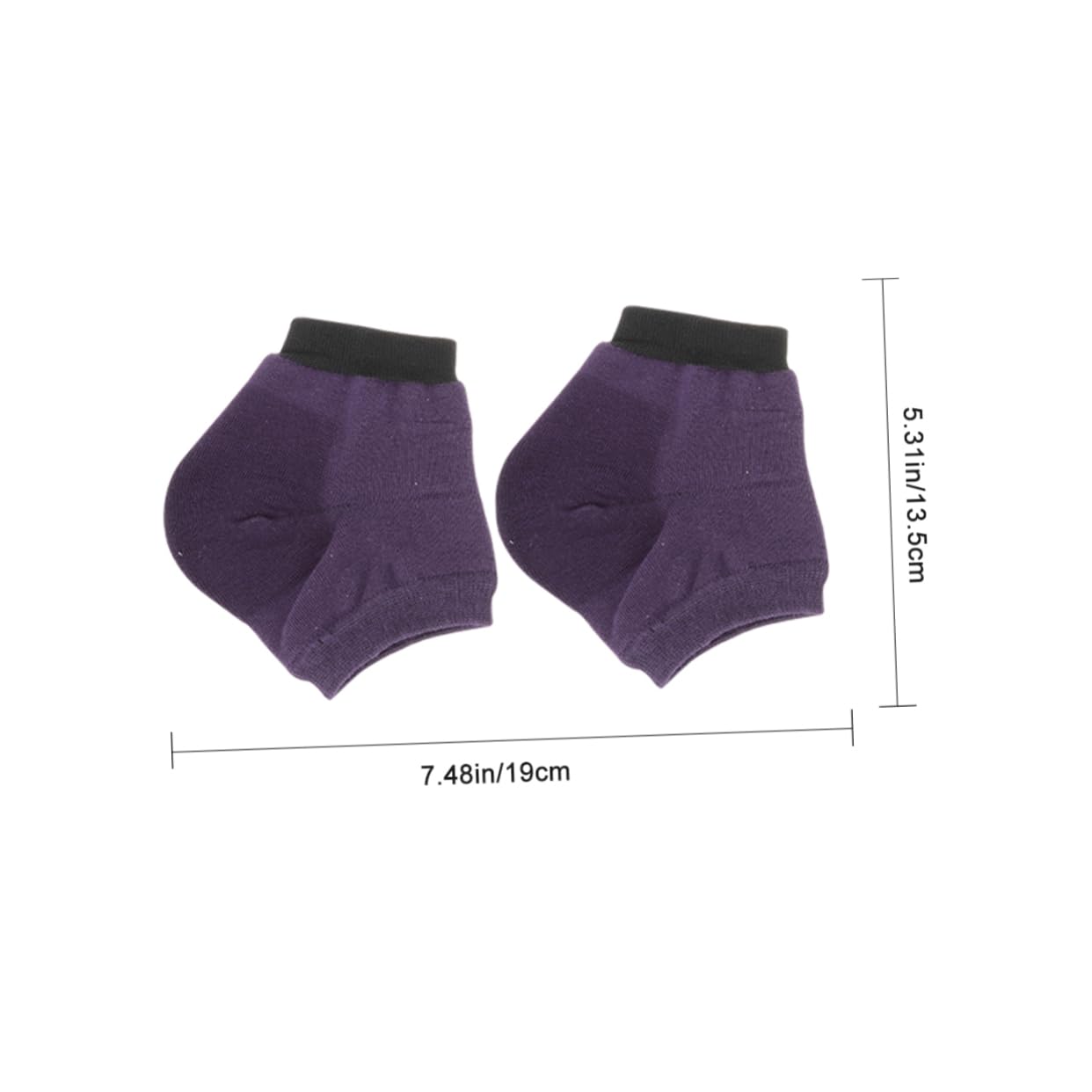 ARTSEWPLY Moisturizing Socks for Cracked Heels Purple Durable and Comfortable Heel Protectors for Dry Skin Reusable and Stretchy Design for Running and Walking
