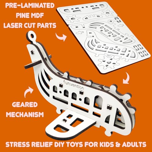 Image of Funvention Birthday Return Gifts(Pack of 12)Fun Fidgets,Aircraft Series,DIY Mini Mechanical Models 3D Puzzle Return Favours for Kids Birthday Party 5+ Years Made in India Toys Return Gift,Silver