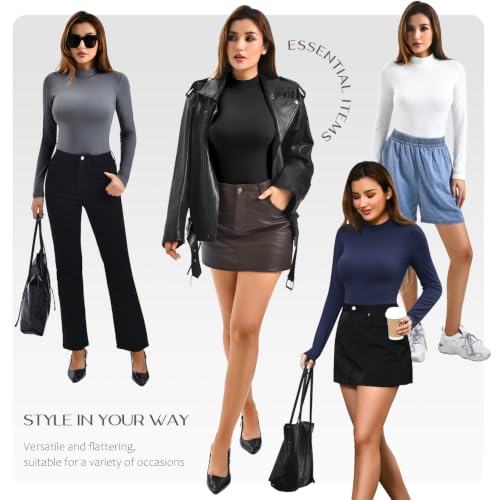 Women's Long-Sleeve Mock Turtleneck Bodysuit - image 5